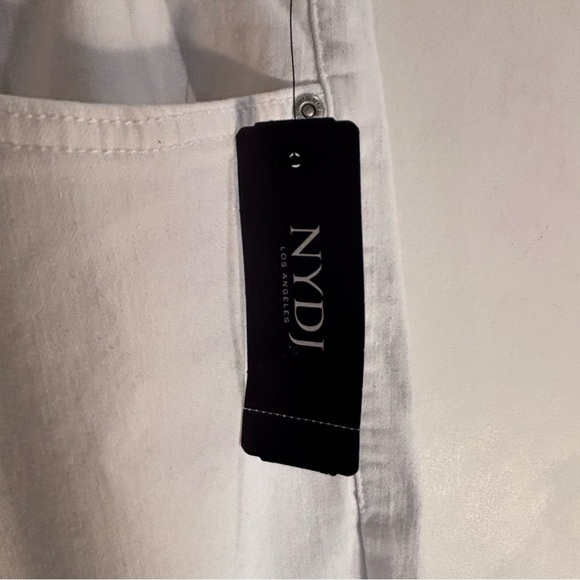 NYDJ Sz 14 Sheri White Ankle Jeans Tiny Tassels at the Hem Line NEW WITH TAG - Picture 4 of 16
